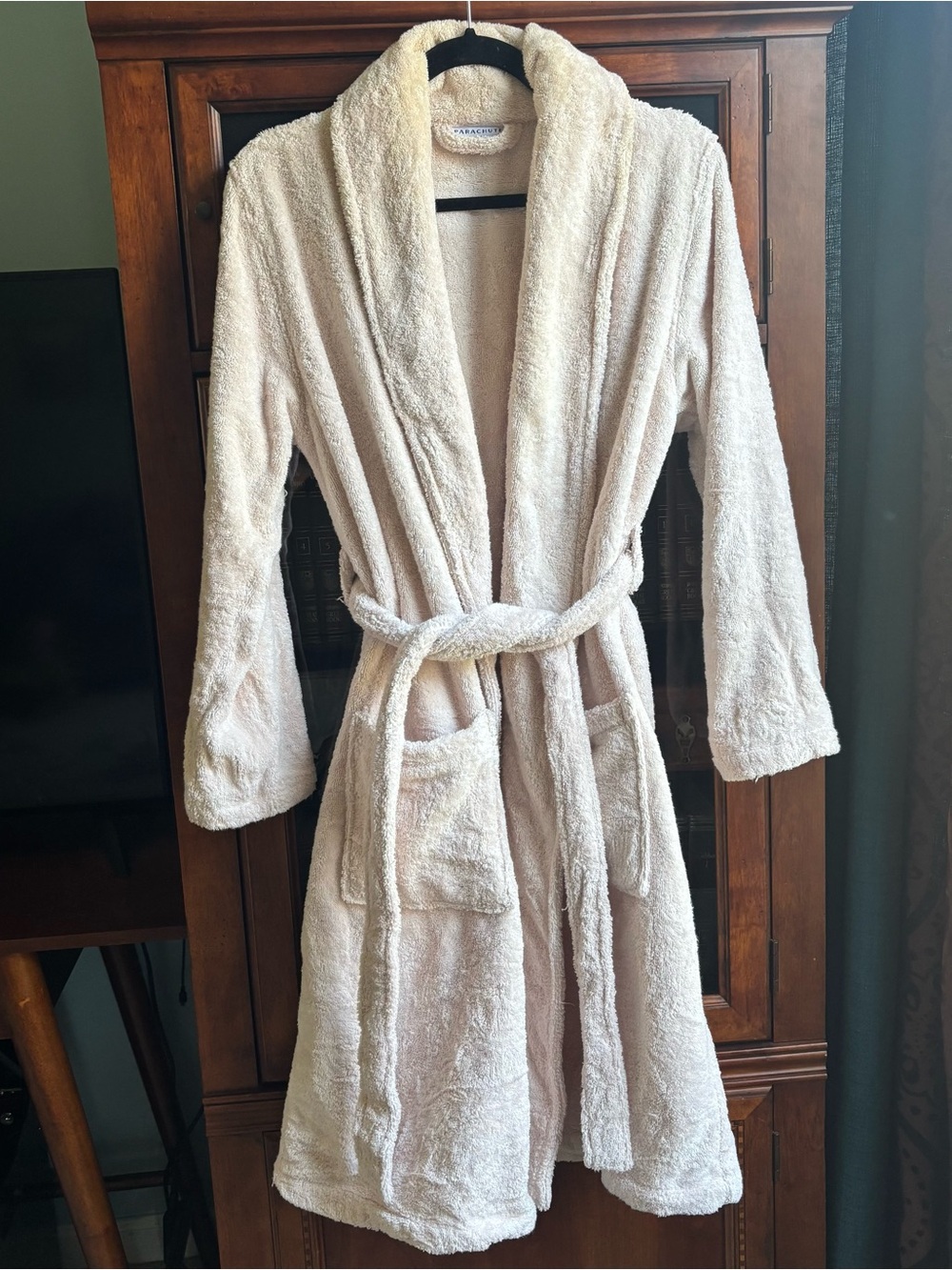 Parachute Women’s Terry 100% Cotton Pink Bath Robe Size Small